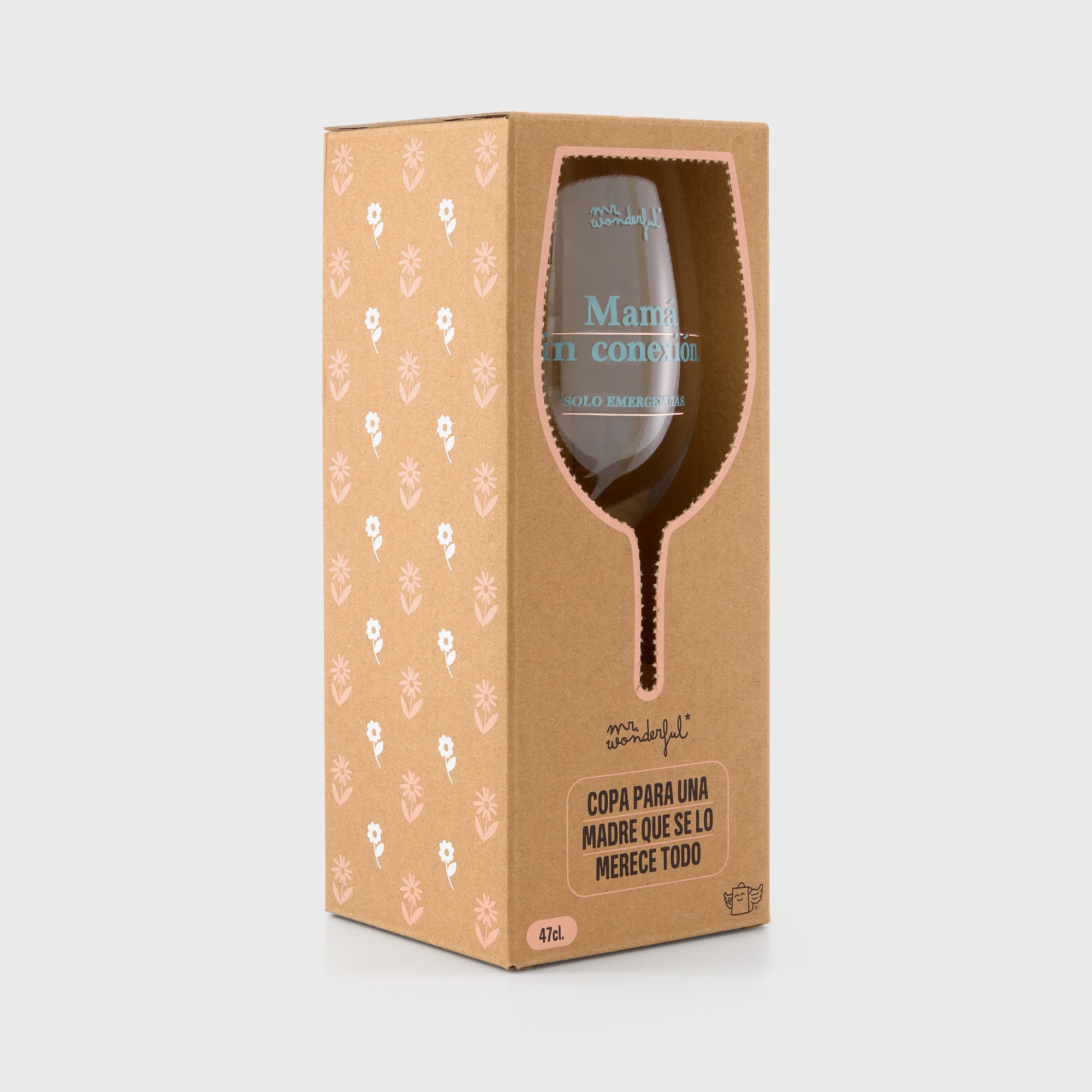Copa de vino - Mamá sin conexión. Solo emergencias.
