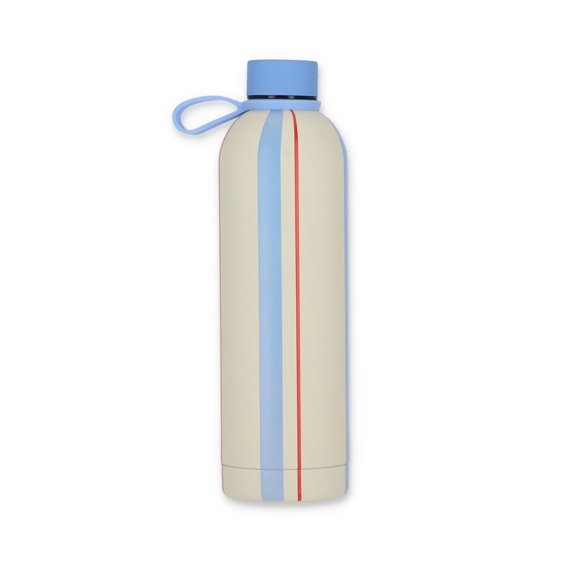 Thermal bottle blue and red stripe - Walking on sunshine
