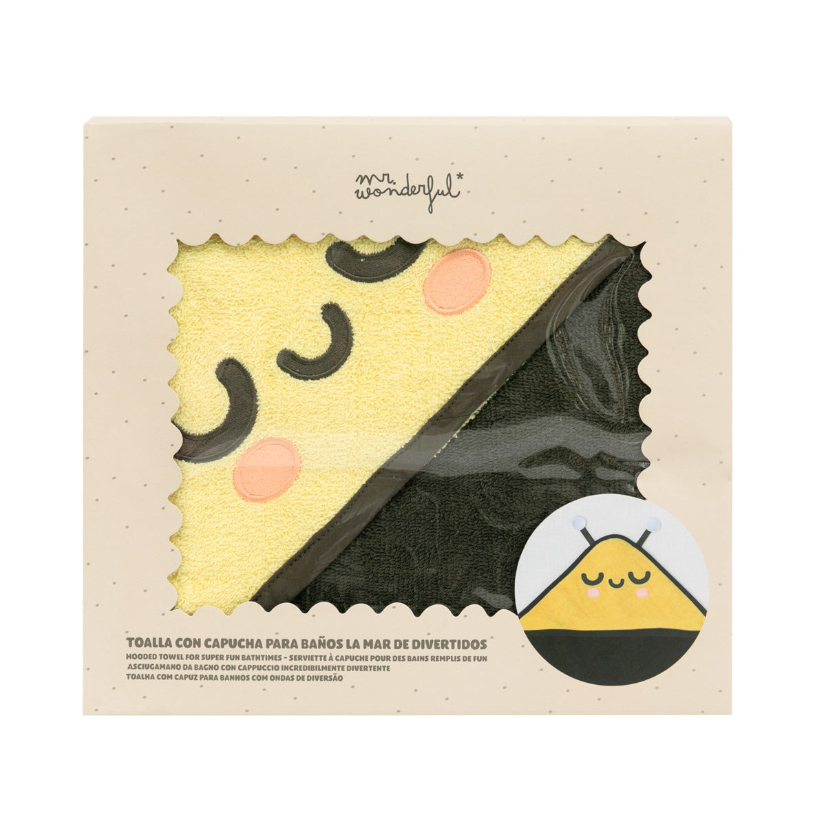 Baby hooded towel for fun bathtimes - Bee.