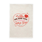 Manta con mensaje de amor Mr. Wonderful + funda de cojín - This blanket, me and you: a dream come true