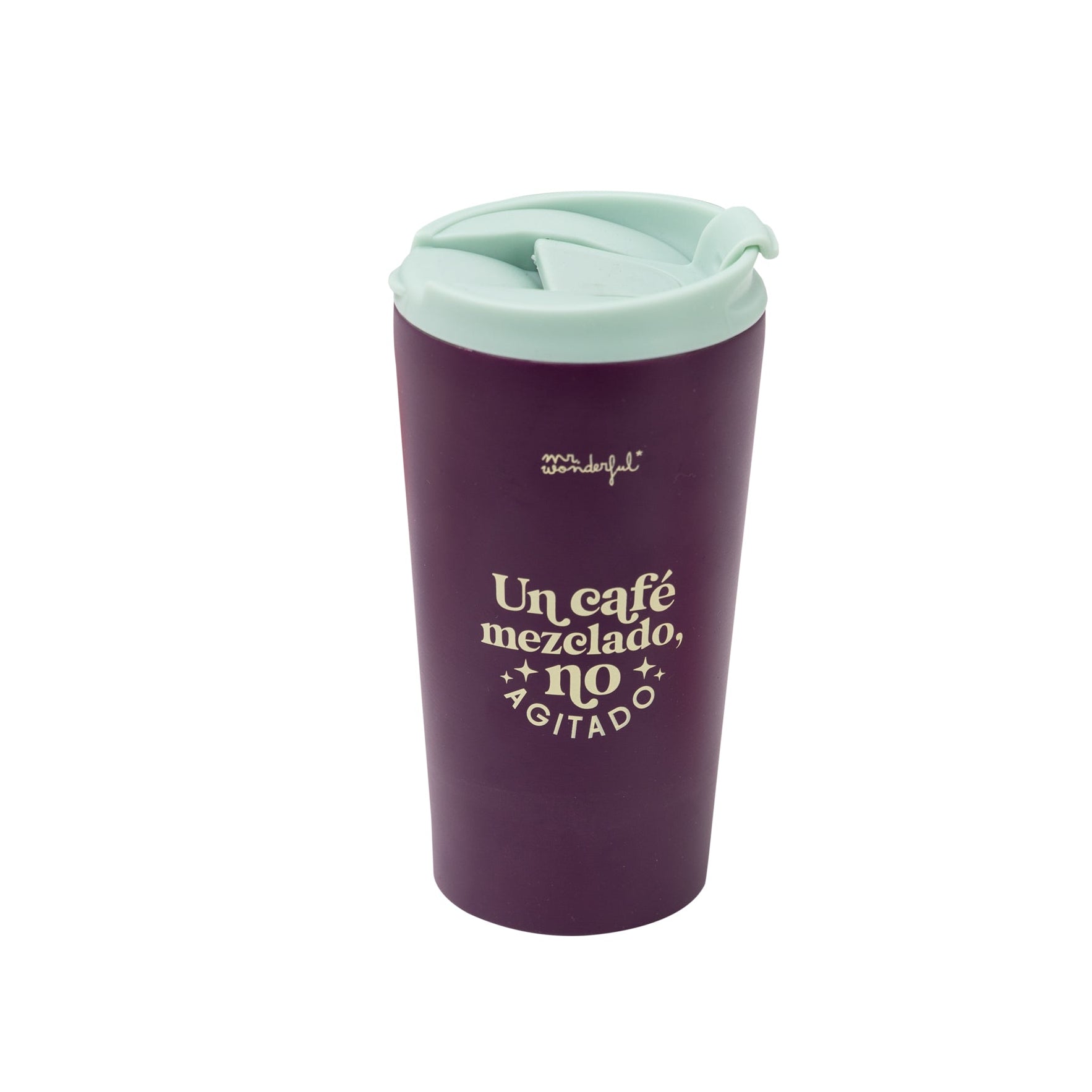 Taza take away con frase Mr. Wonderful