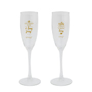 Kit de 2 copos de champanhe com mensagens de amor Mr. Wonderful - Vou dizer alto e bom som: estar contigo é mesmo bom