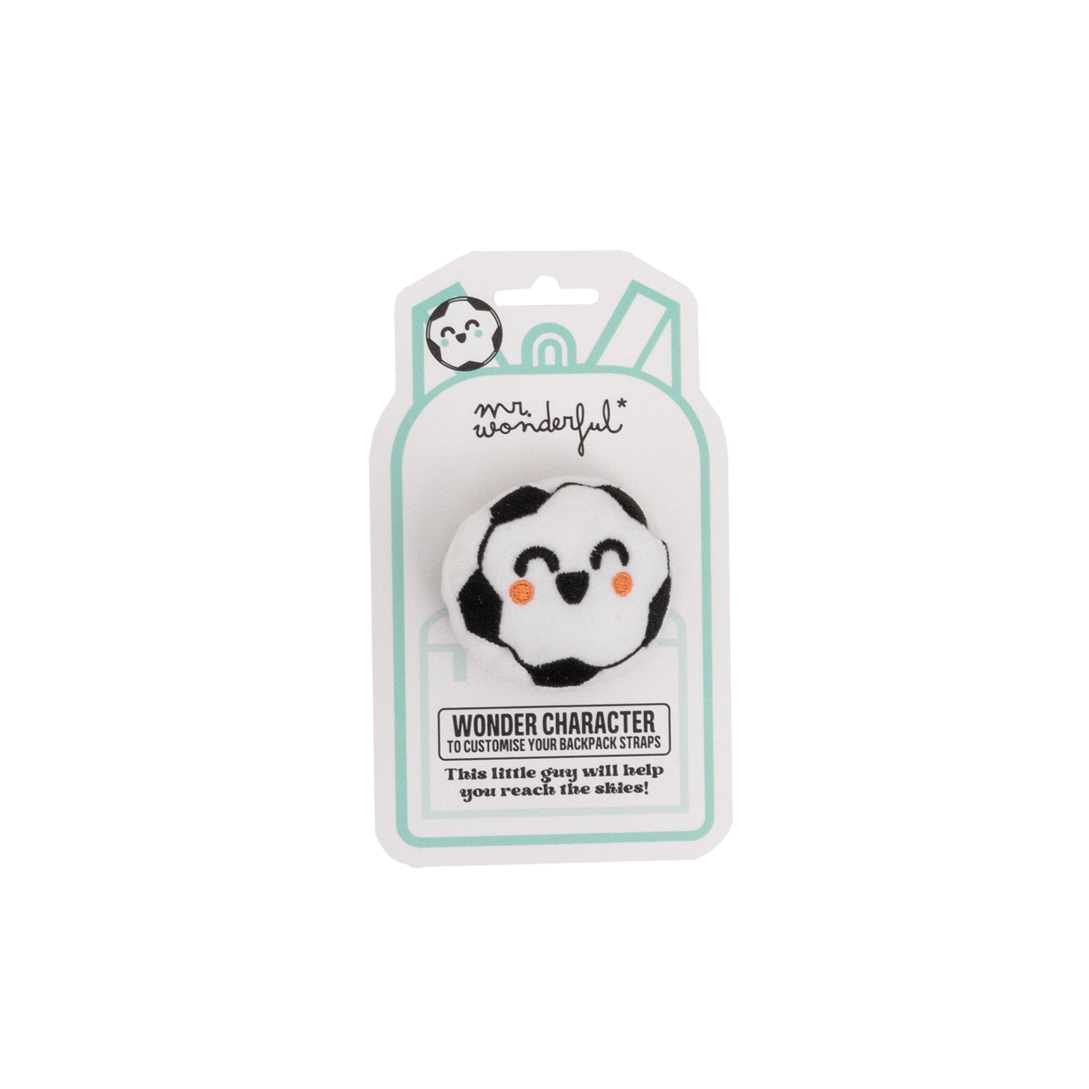 Wonder character to customise your backpack straps - Football.
