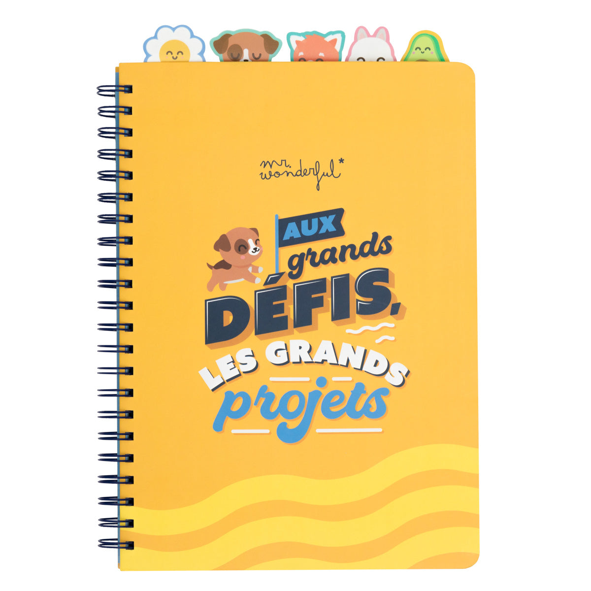 Cahier A4 avec des intercalaires à onglets - Aux grands défis, les grands projets