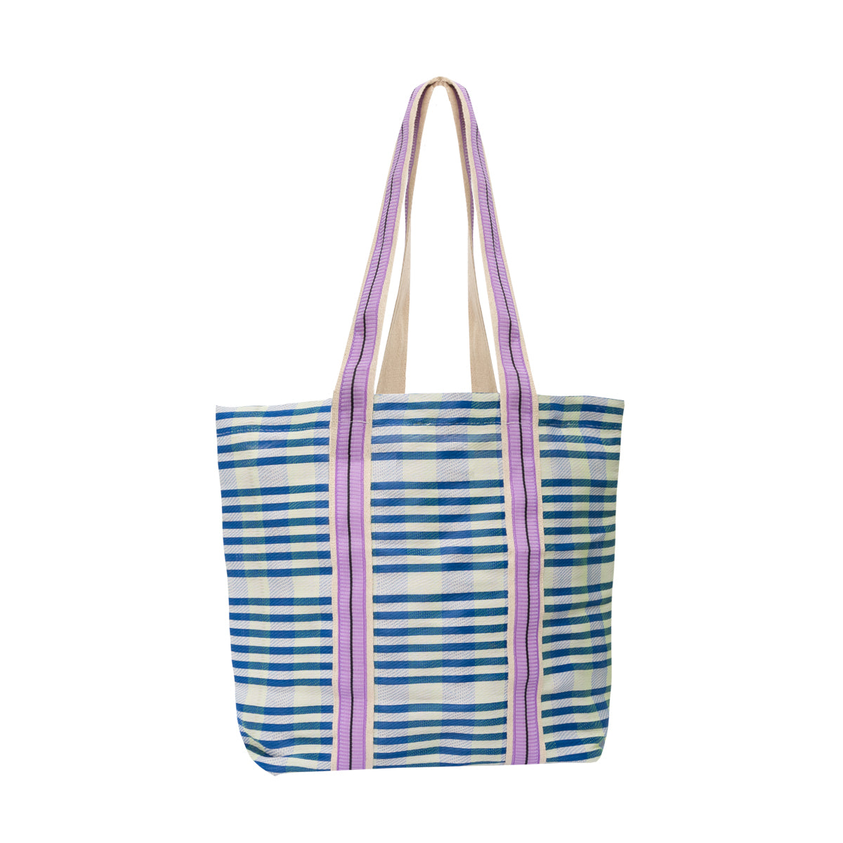 Stripe pattern bag - Blue and white