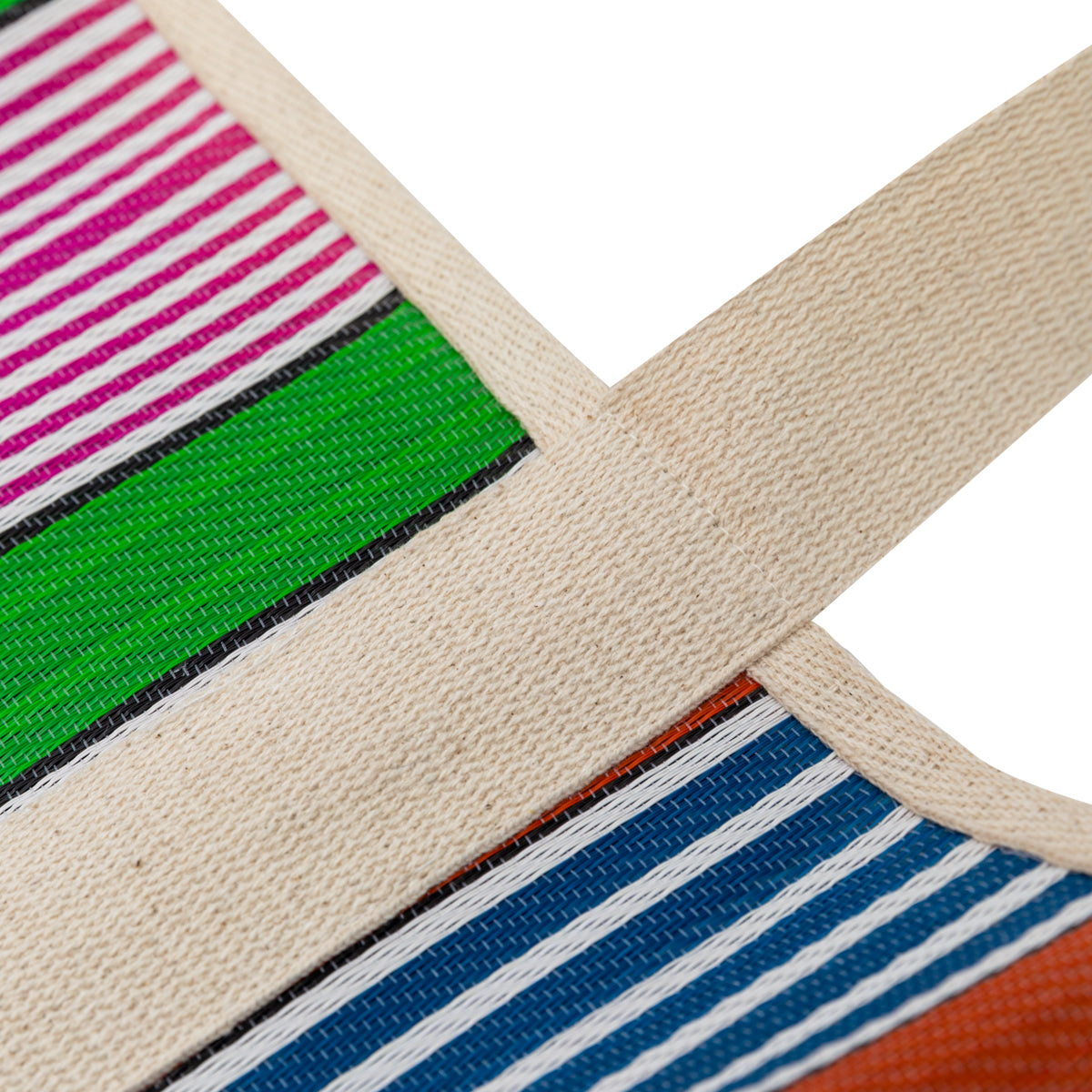 Stripe pattern bag - Yellow, blue and purple