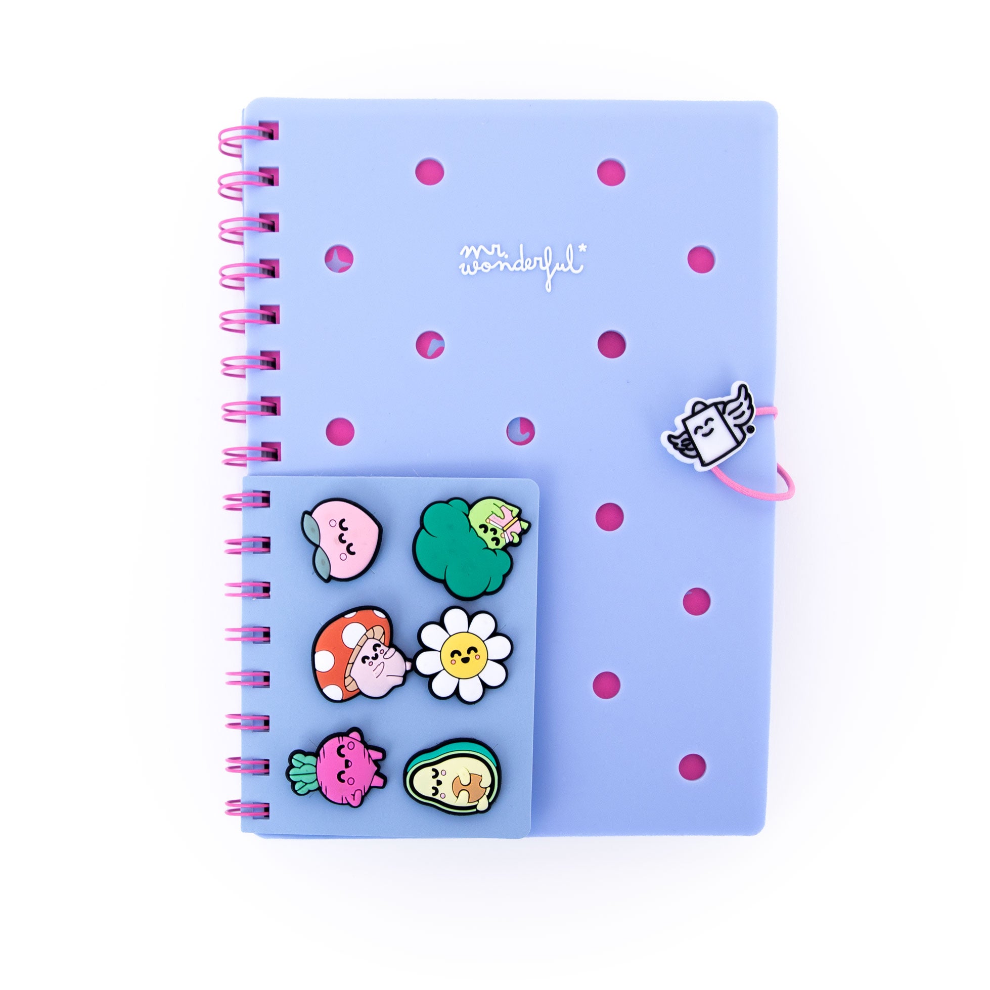 Set de libreta A5 con charms - Azul | Mr.Wonderful