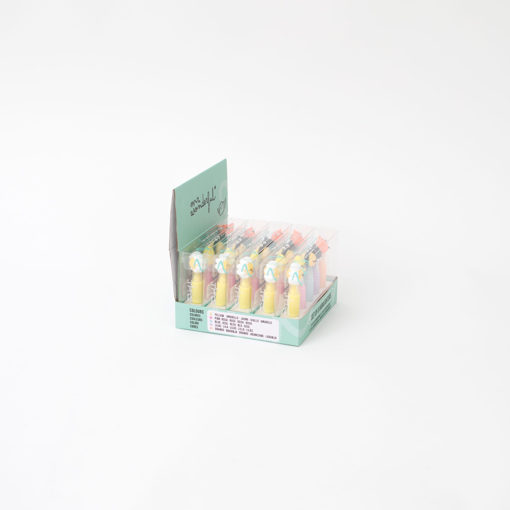 Set de 5 subrayadores pastel – Colores suaves, ideas brillantes - Live in colour