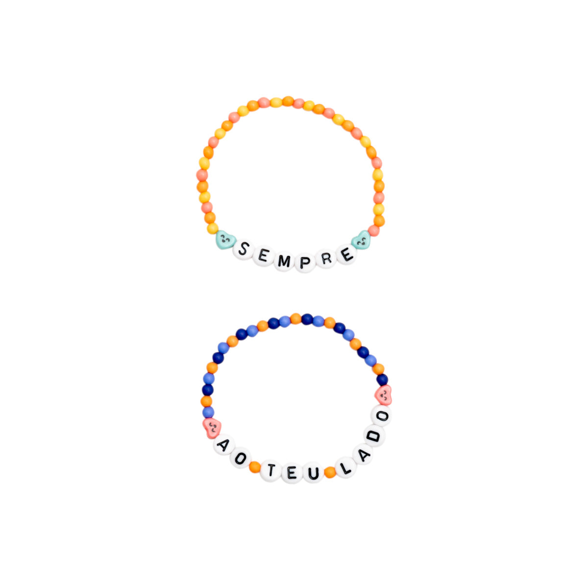 Kit de 2 pulseiras para amigas inseparáveis 