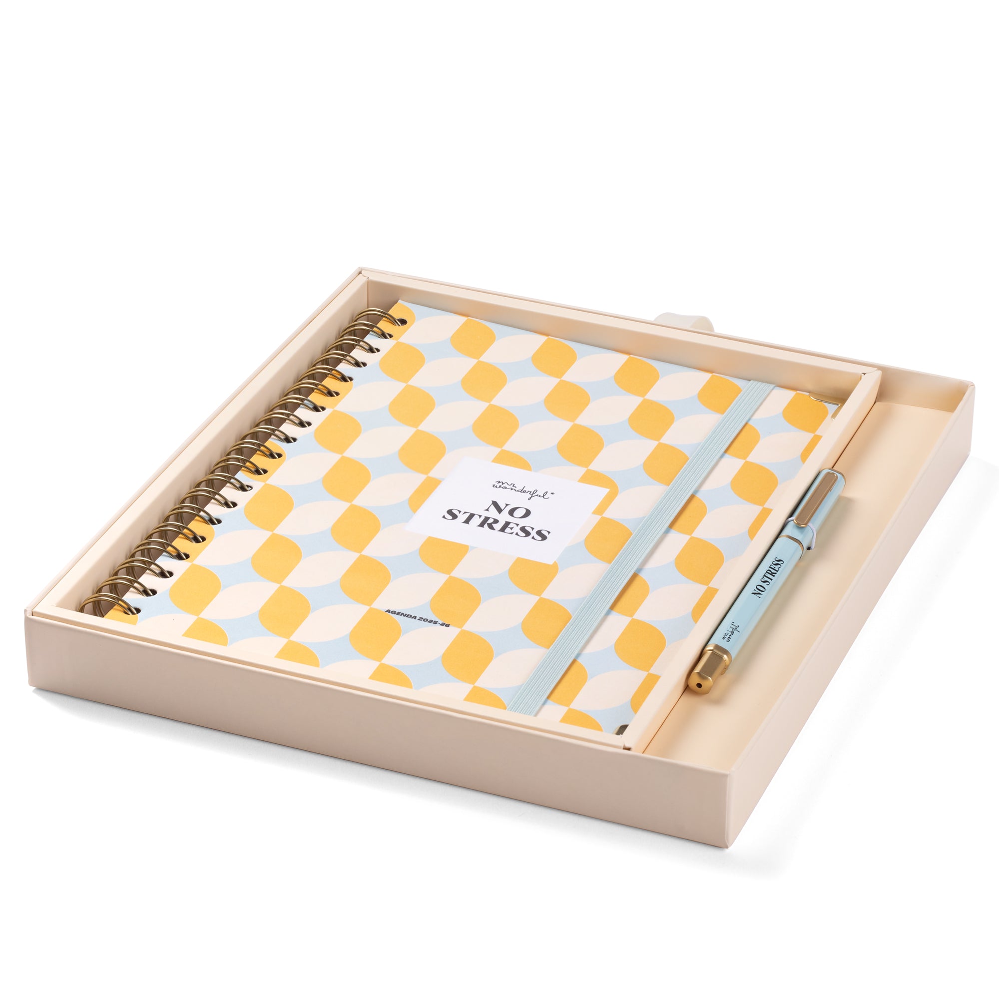 Set d'Agenda Office 2025-26 Semainier Grand format + stylo - No stress
