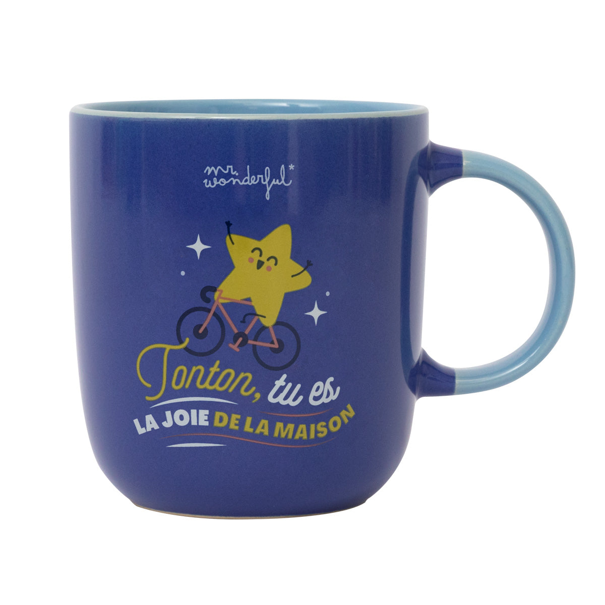 Mug avec message pour les tontons en français Mr. Wonderful - Tonton, tu es la joie de la maison