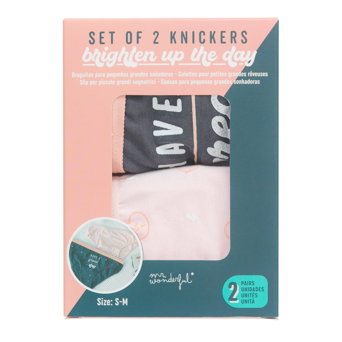 Pack de 2 braguitas para mujeres, talla S-M