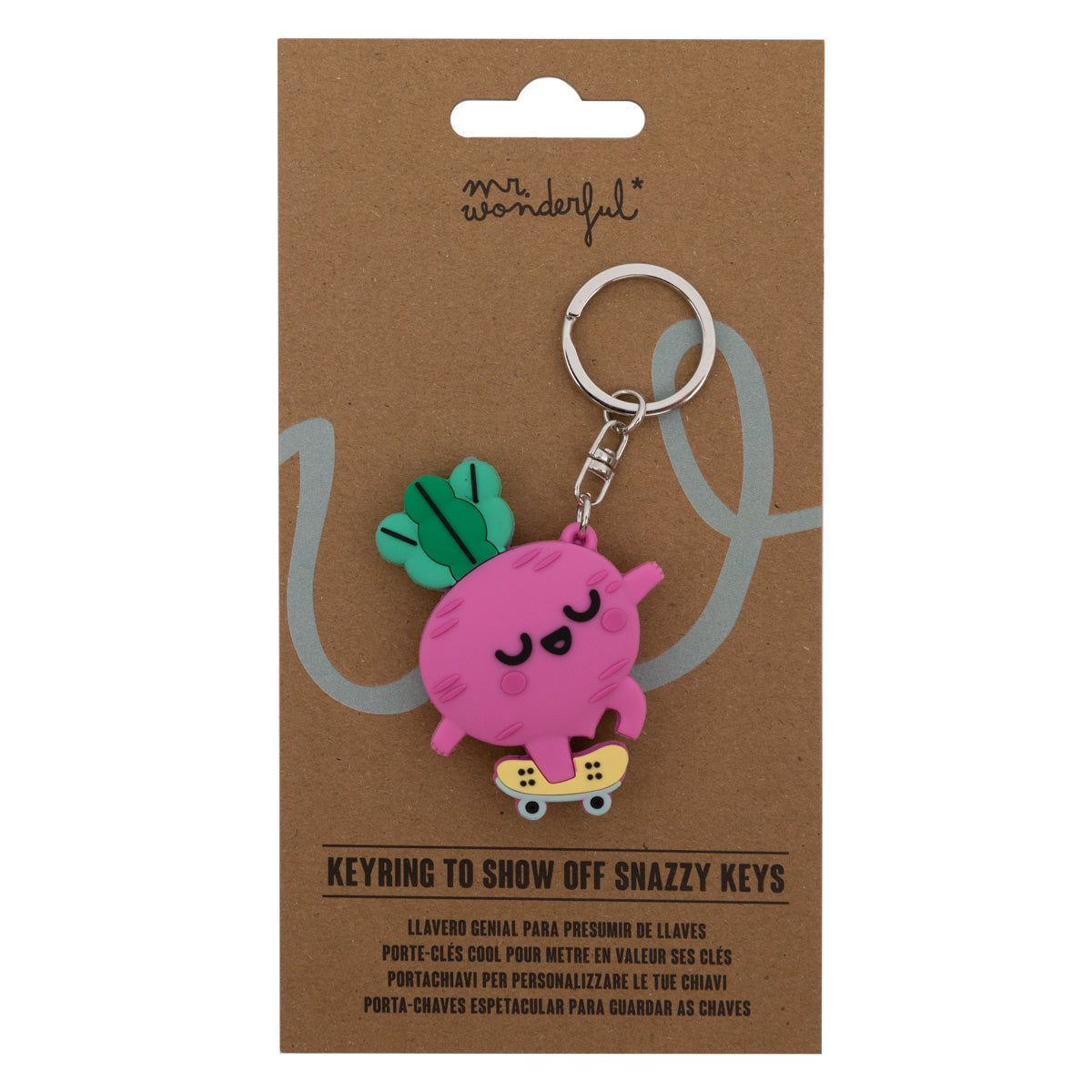Keyring - Beetroot on a skateboard