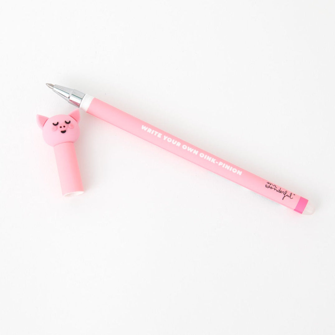 Boli borrable con frase de Mr. Wonderful cerdito