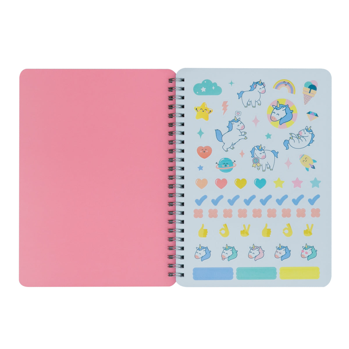 Caderno A5 Unicórnio preto - Você é fantástica 
