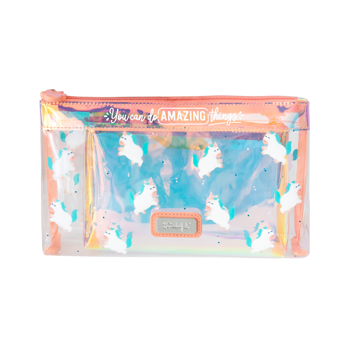 Set of 2 toiletries bags unicorn - You can do amazing things