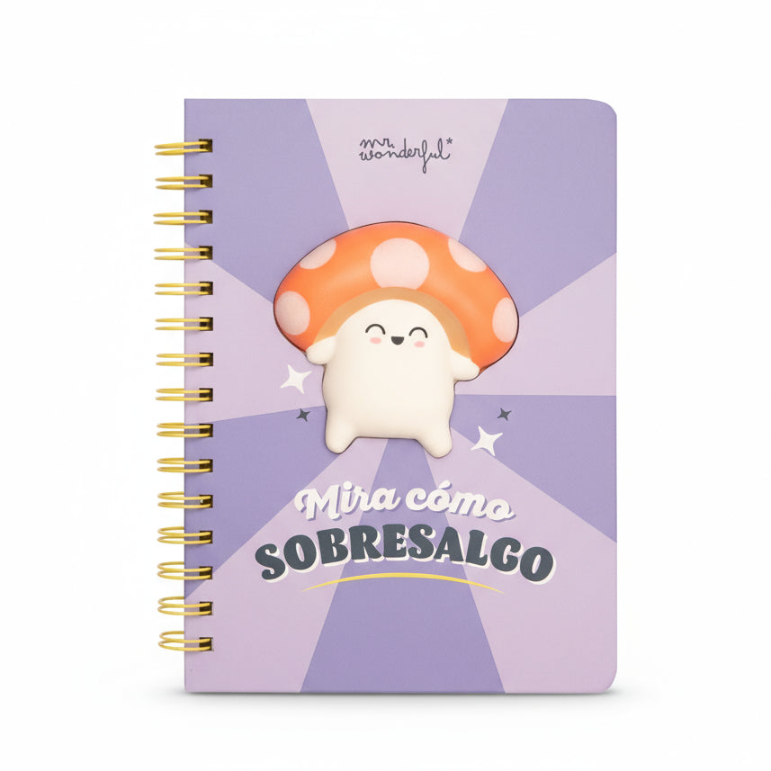 Libreta A5 3D squishy Mr. Wonderful - Mira cómo sobresalgo