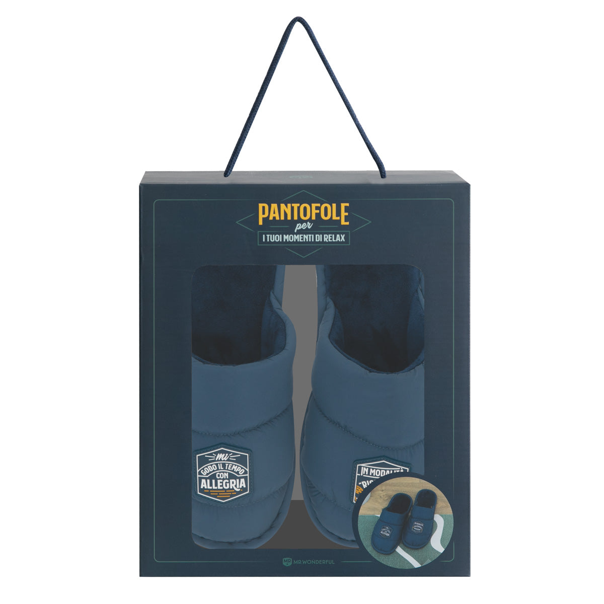 Pantofole T 40-43 - Mon dieu il tempo avec allegria en modalità "risparmio batteria" 