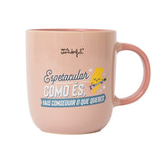 Caneca com mensagem motivacional em português Mr. Wonderful - Espetacular como és, vais conseguir o que queres