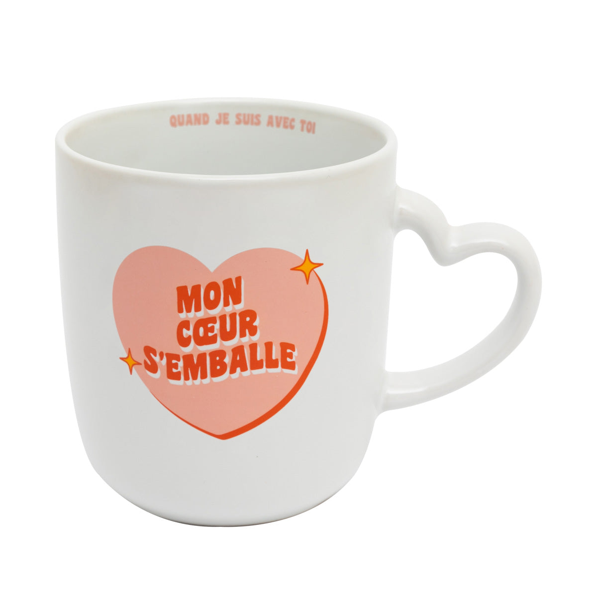 Mug Blanc - Mon coeur s'emballe 