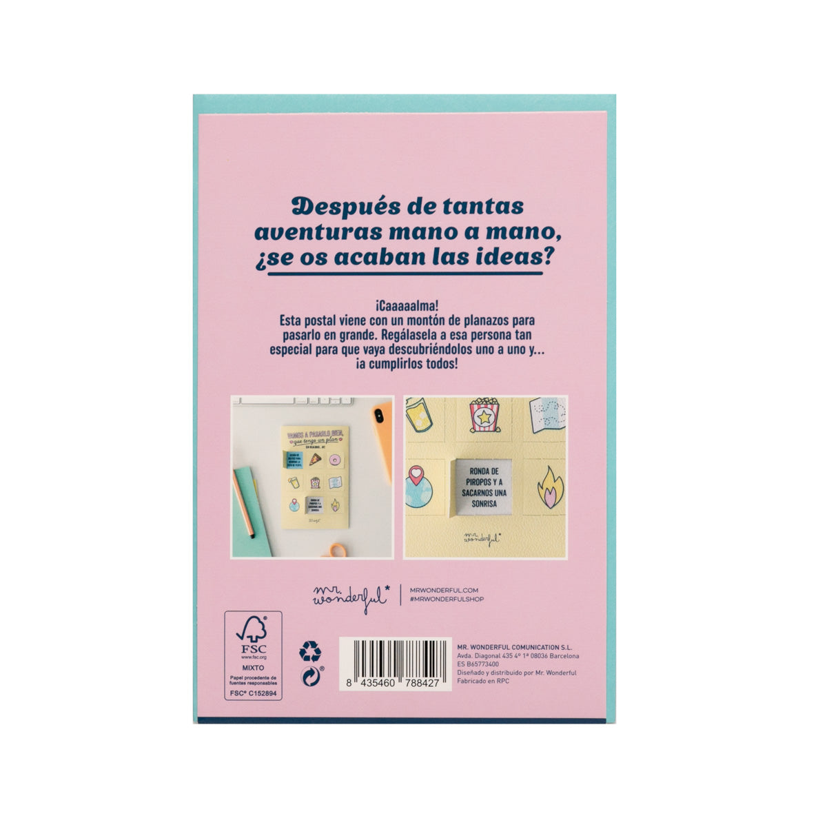 Postal con planes ocultos - Vamos a pasarlo bien