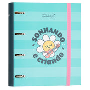 Dossier com argolas e folhas Wonder - Sonhando e criando
