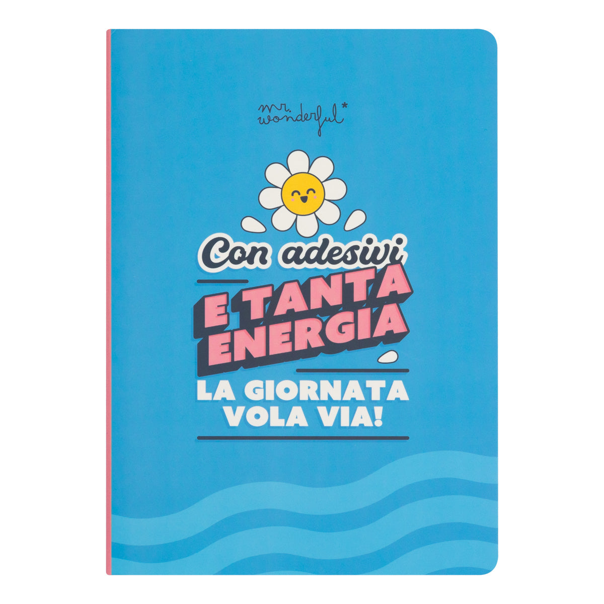 Quaderno con note adesive e adesivi - Con adesivi e tanta energia, la giornata vola via!