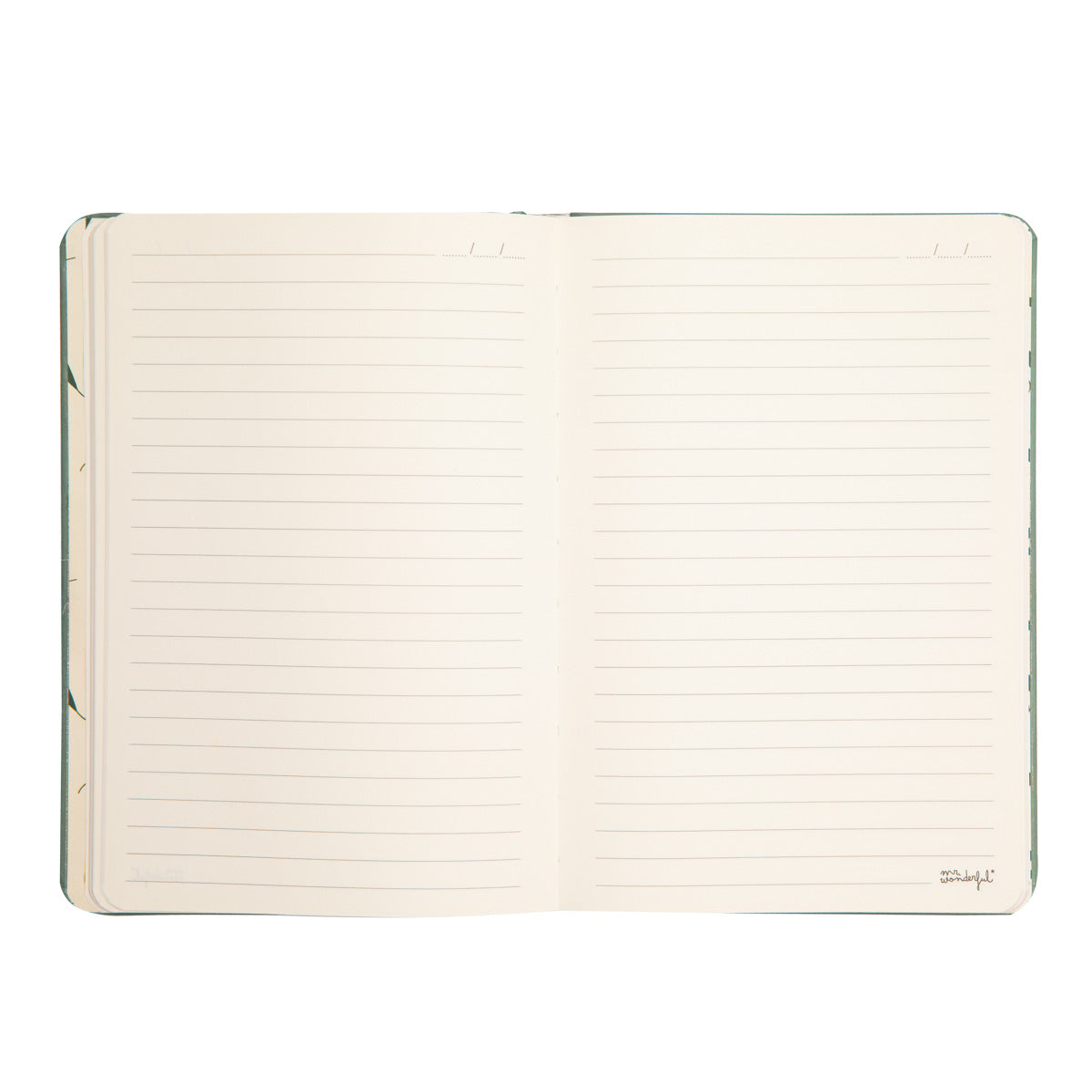 A5 notebook with mobile strap green + flowers elastic band - Ringtones & notes.