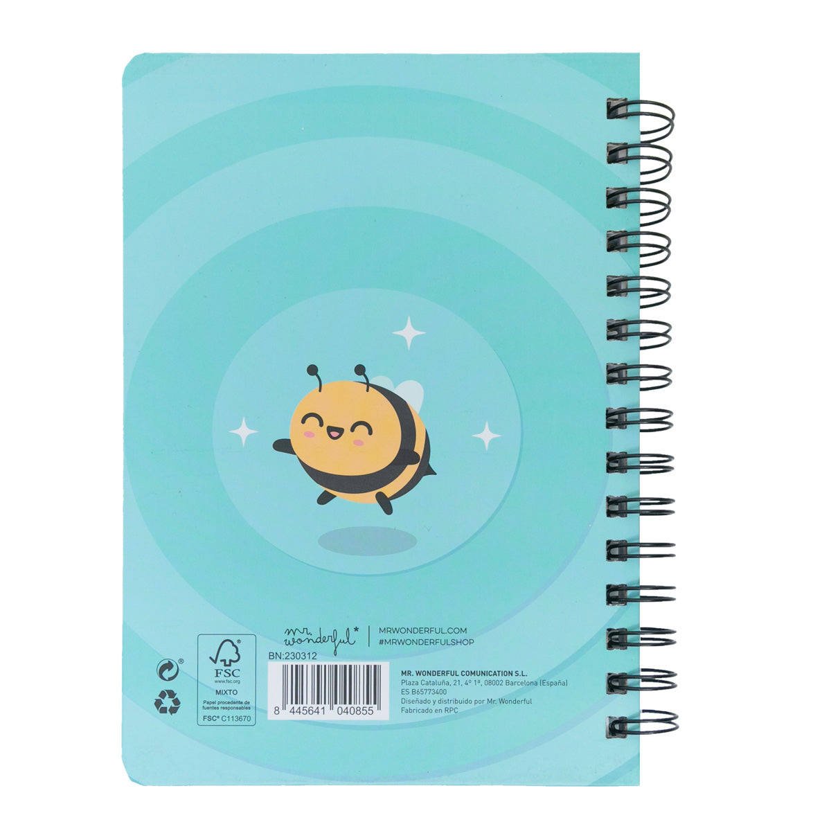 Libreta A5 con squishy Abeja - Cada día es mi día