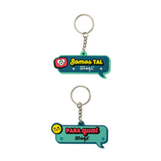 Kit de 2 porta-chaves para amigas com mensagem em português Mr. Wonderful - Somos tal para qual