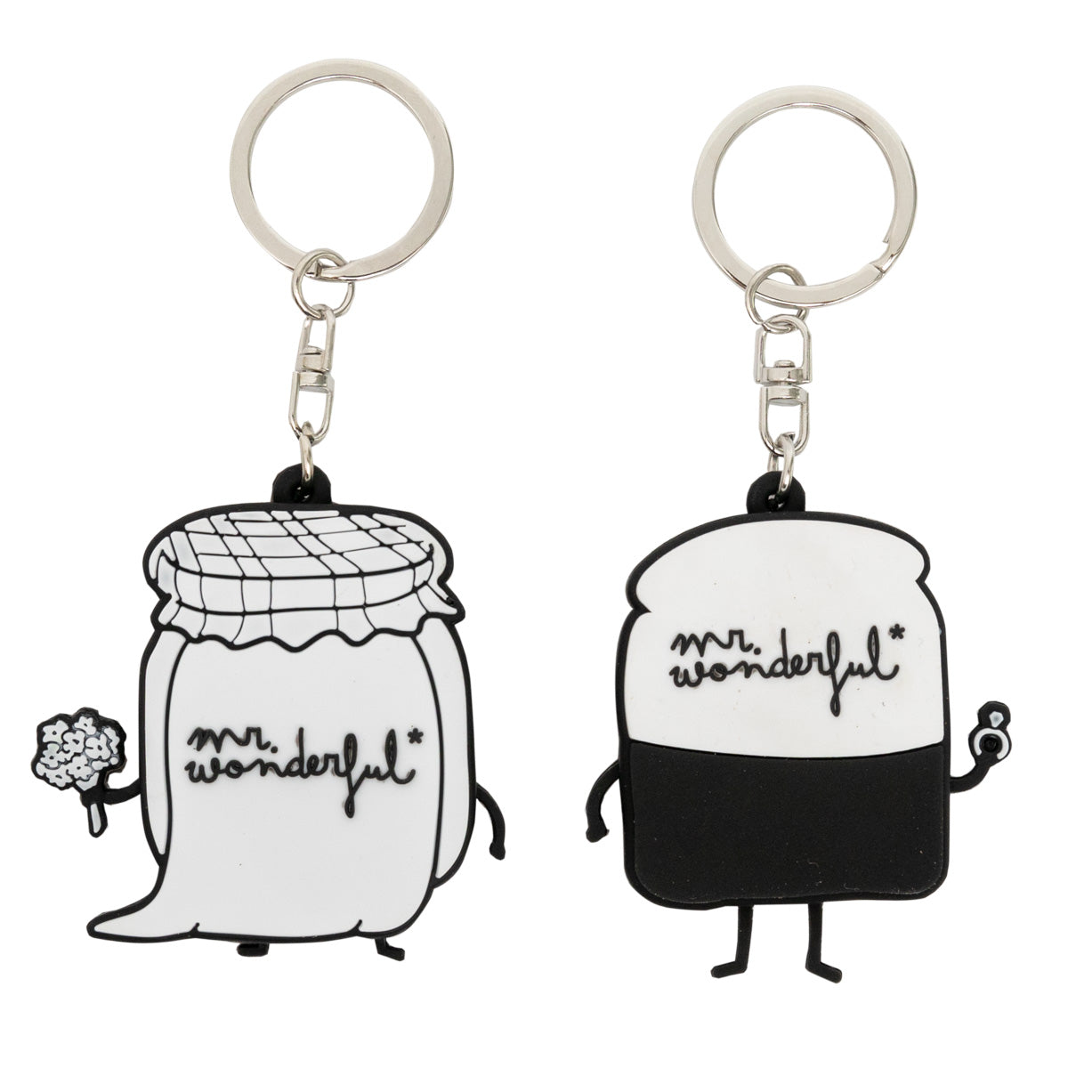 Set de 2 porte-clés Iconic - Toast et confiture