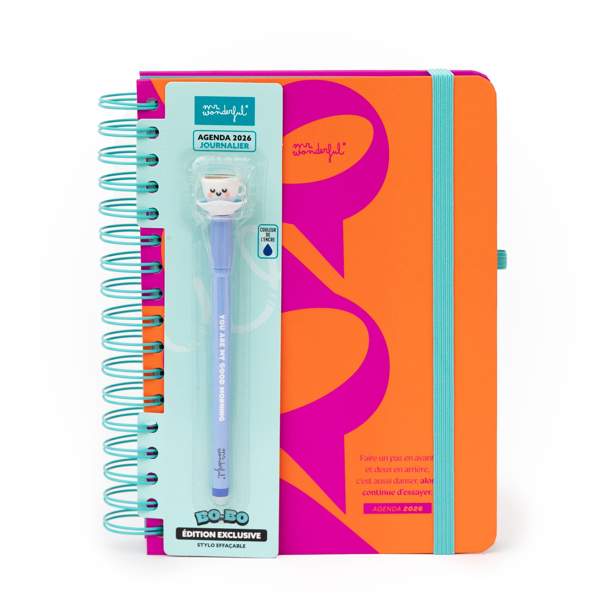 Agenda Wonder 2026 Journalier - Continue d’essayer | Mr.Wonderful