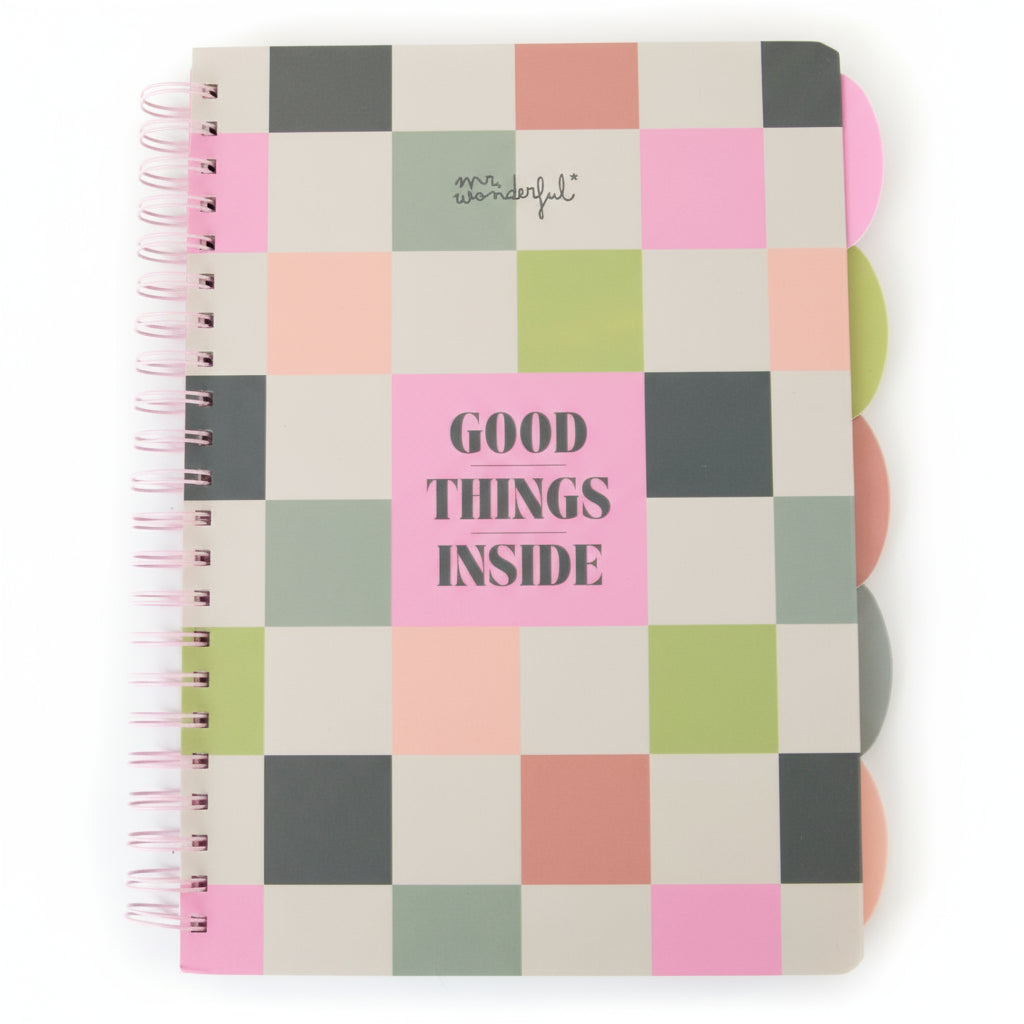 Libreta A4 con separadores laterales Mr. Wonderful - Good things inside