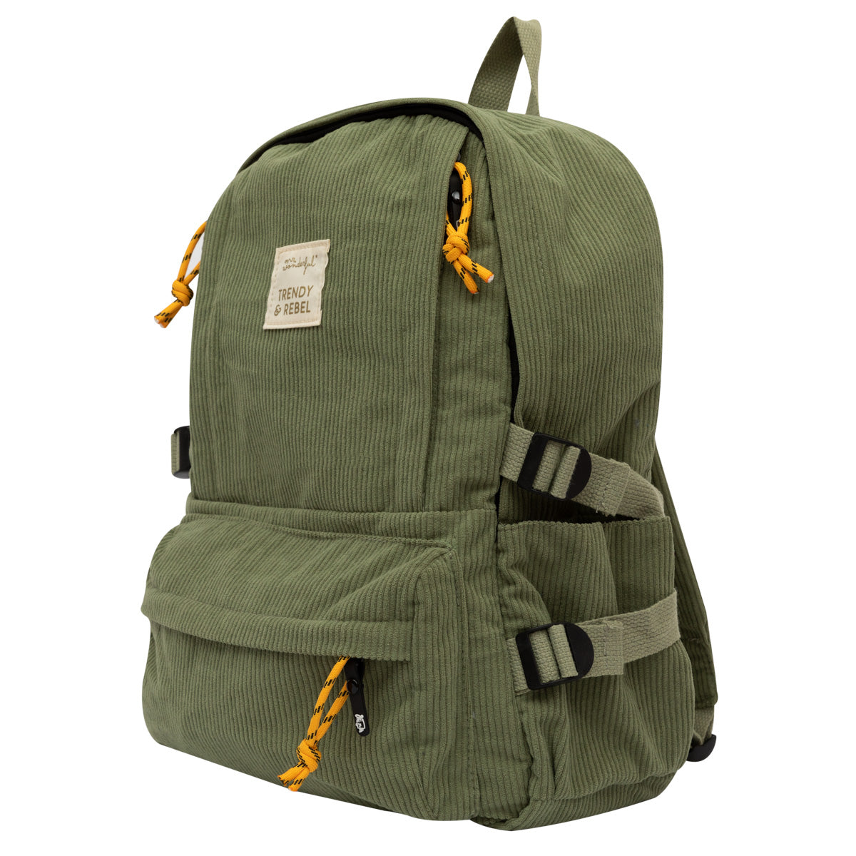 Backpack corduroy green - Trendy & rebel