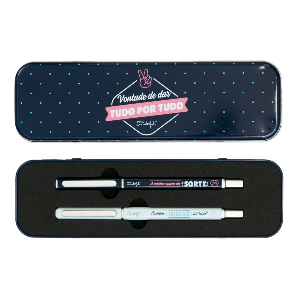 Kit de 2 canetas + thisjo para colocar ideias porreiras 