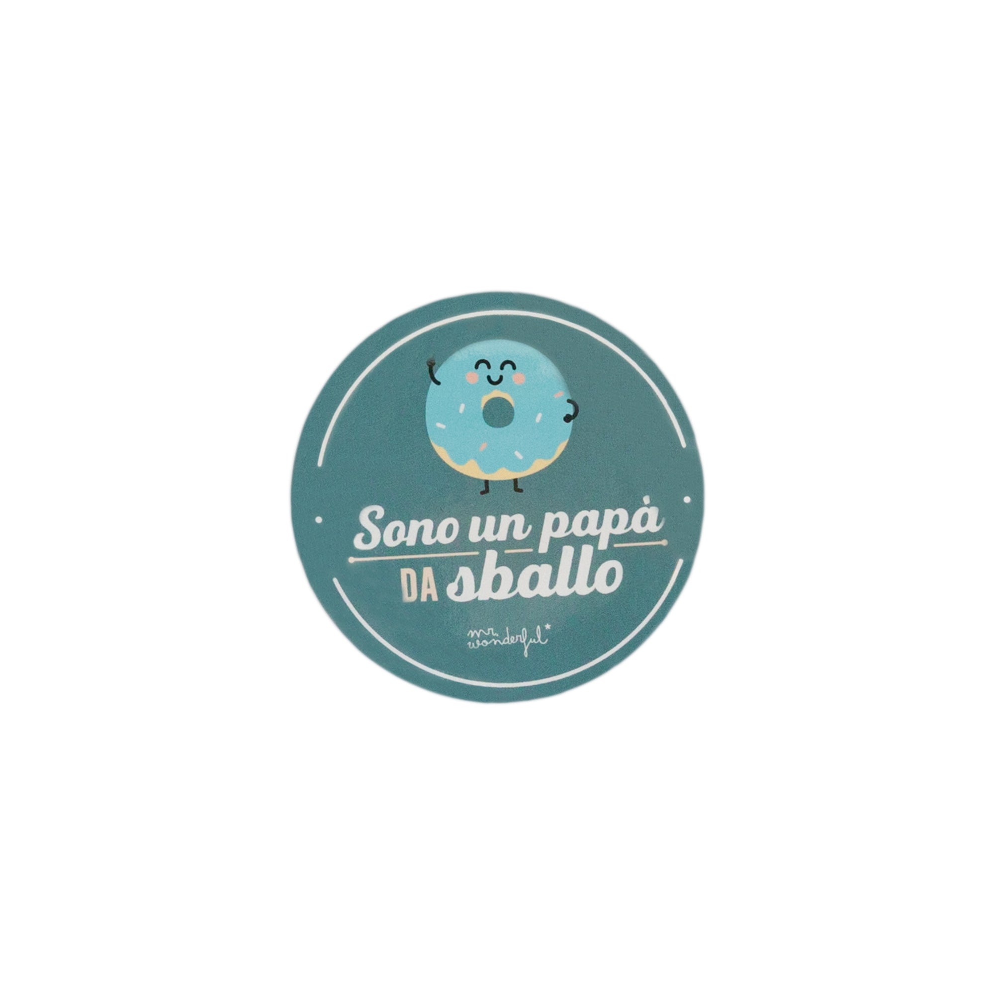 Biglietto e spilletta - Sono un papà da sballo