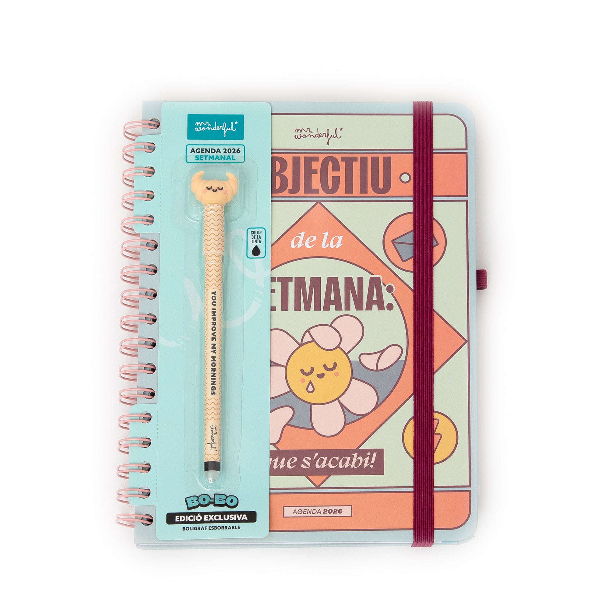 Agenda Wonder 2026 Setmanal | Mr.Wonderful en català "Objectiu de la setmana: que s'acabi!"