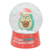 Ornamental snow globe - Xmas time is a happy time