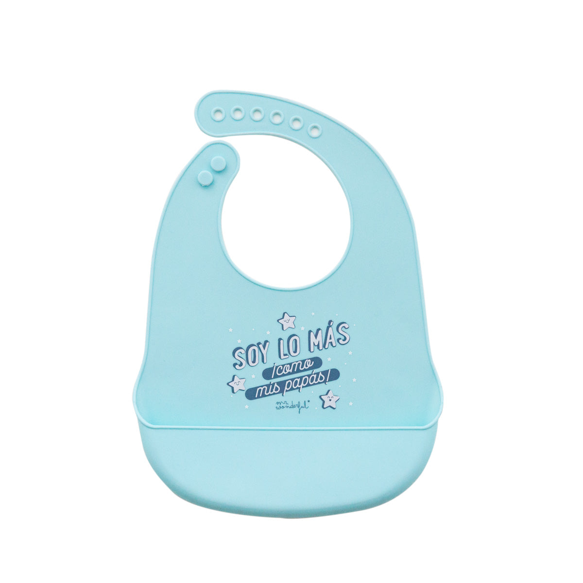 Babero de silicona para comer, crecer y disfrutar