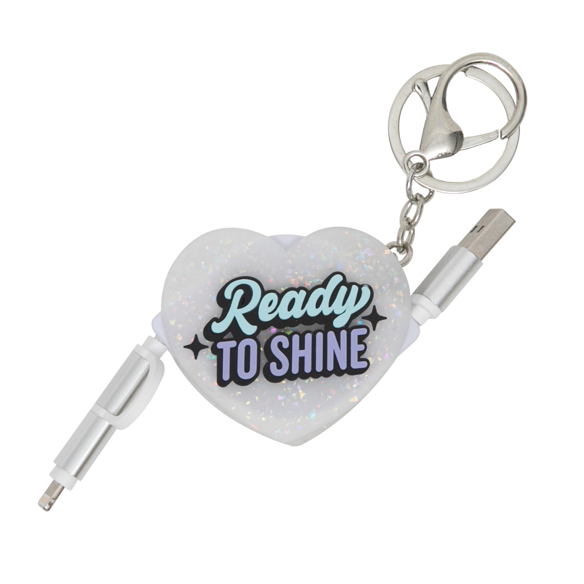 Keyring with phone charger - Ready to shine