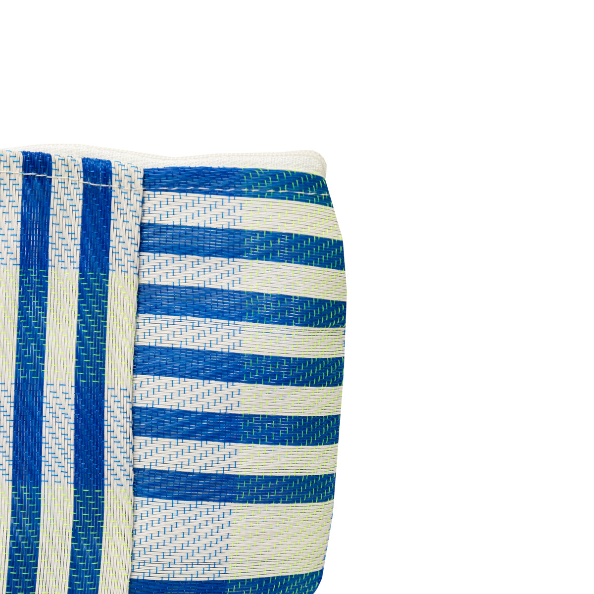 Striped beach toiletry bag – Blue and white.