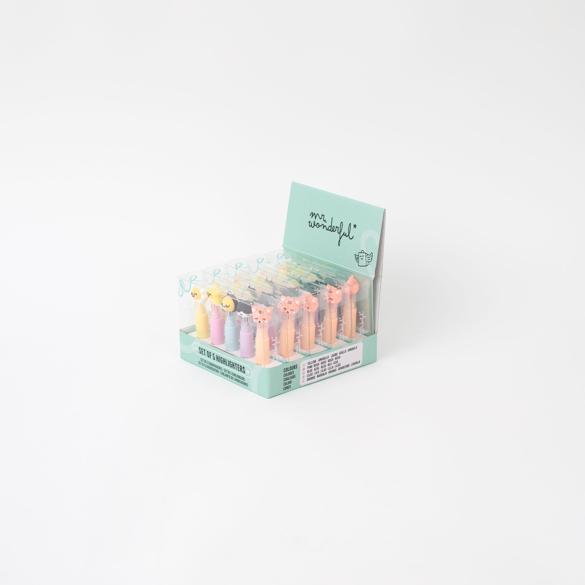 Set de 5 subrayadores pastel – Colores suaves, ideas brillantes - Live in colour