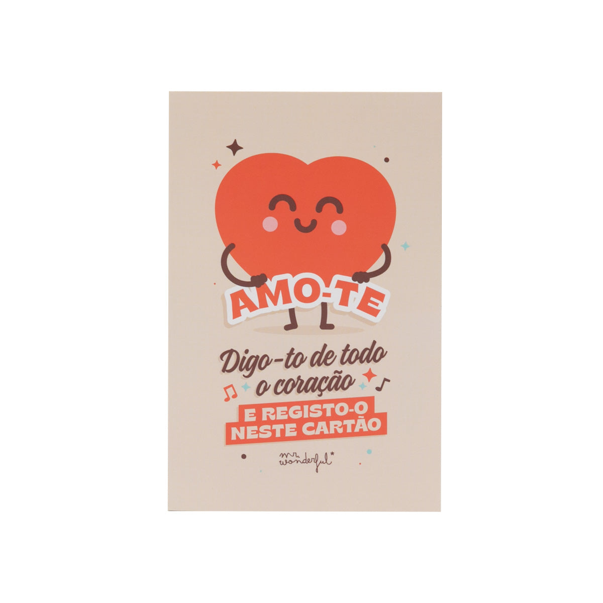 Postal com gravador de mensagens áudio - Digo tudo o que está no meu coração e registo neste cartão 