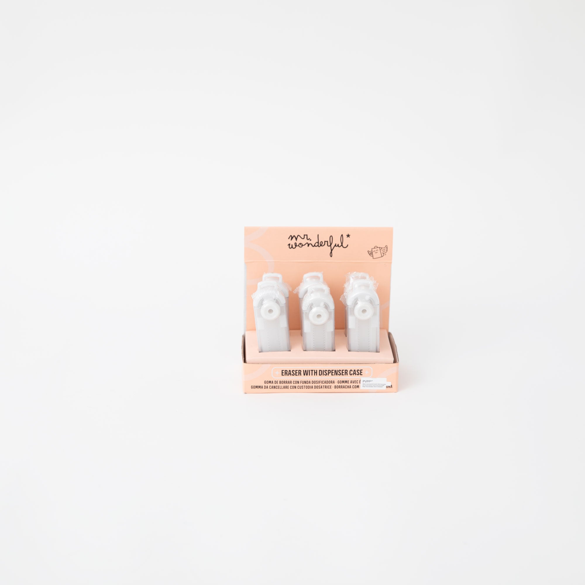 Gomme avec distributeur à molette - Paillettes blanches