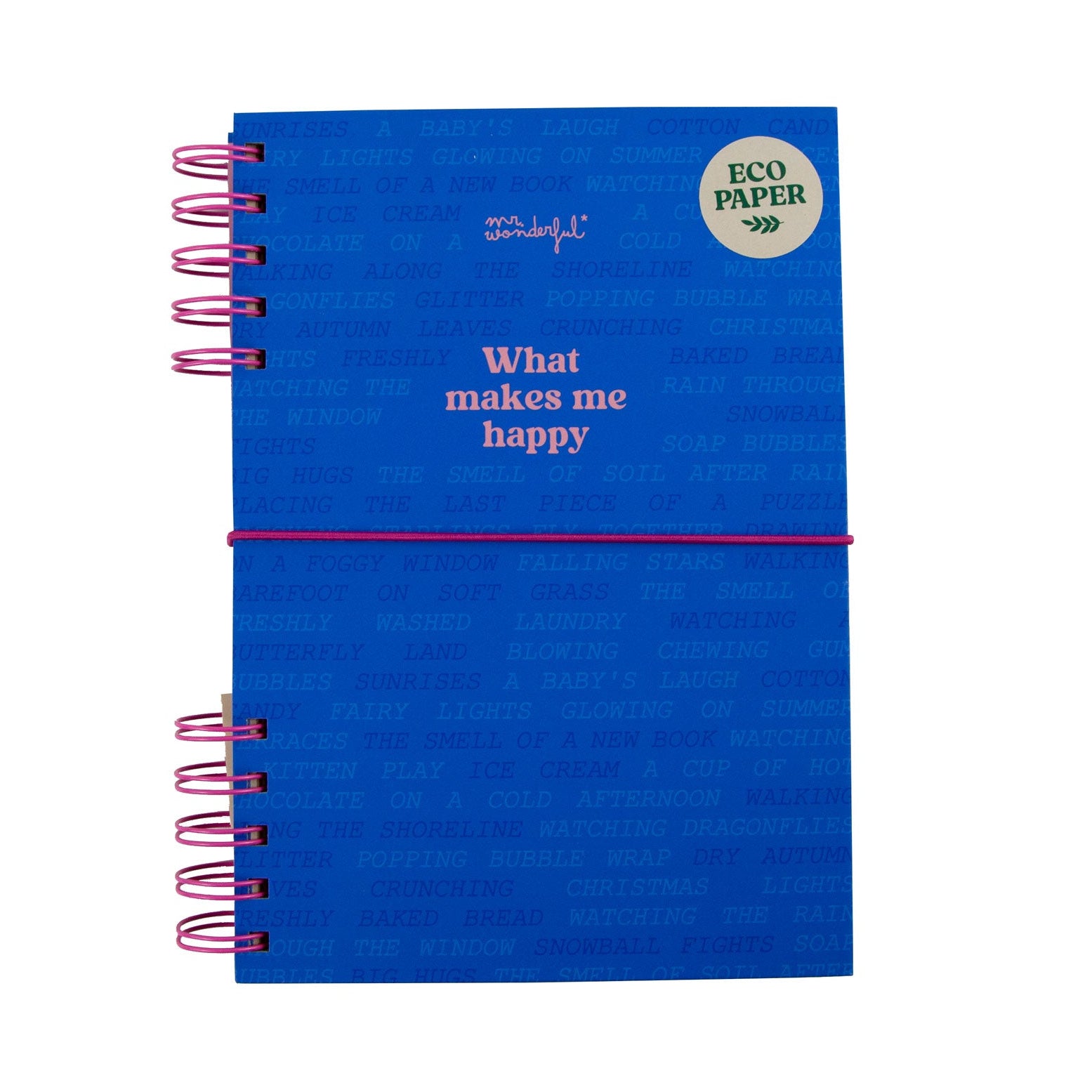 Libreta A5 Mr. Wonderful con cierre original - What makes me happy