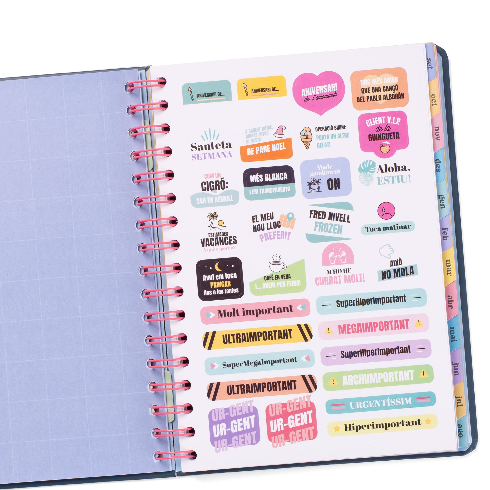 Agenda Wonder 2025-26 Setmanal - Grans plans, il·lusions i bones vibracions