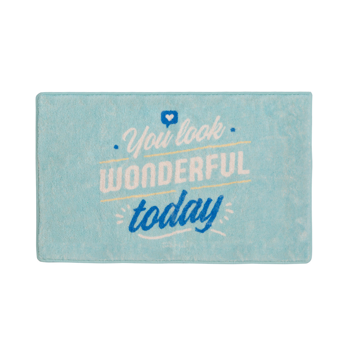 Alfombrilla de baño con frase Mr. Wonderful para quererse mucho mucho				