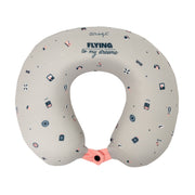 Cojín de viaje con antifaz Gris con mensaje Mr. Wonderful - Flying to my dreams