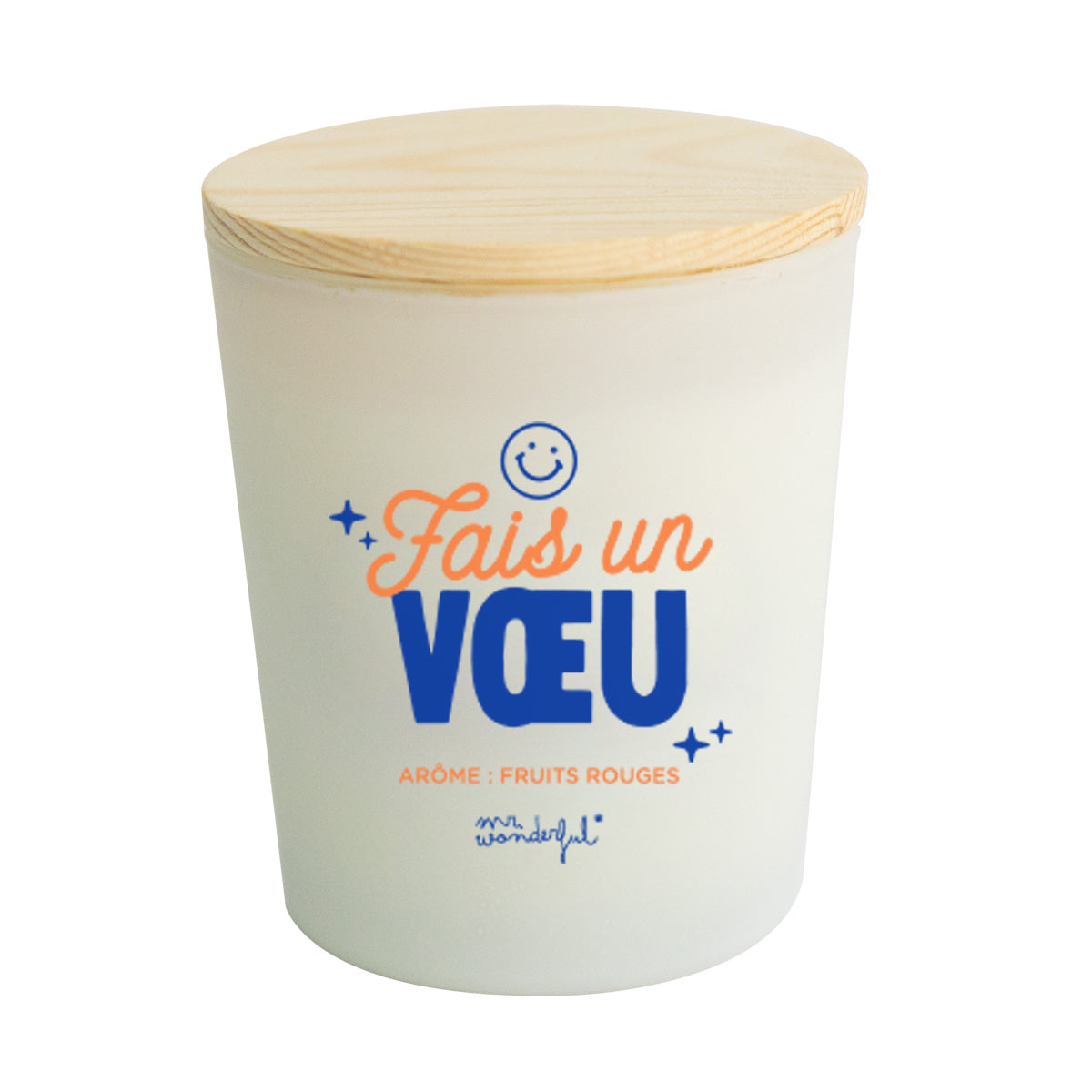 Bougie avec message en français pour anniversaire Mr. Wonderful - Fais un vœu