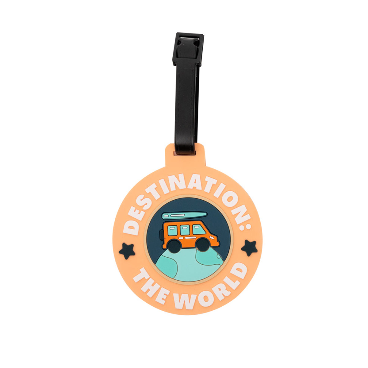 Luggage tag + sticker set - Destination: the world